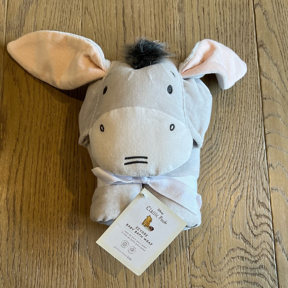 Pottery Barn Baby Eeyore Hooded Towel NWT